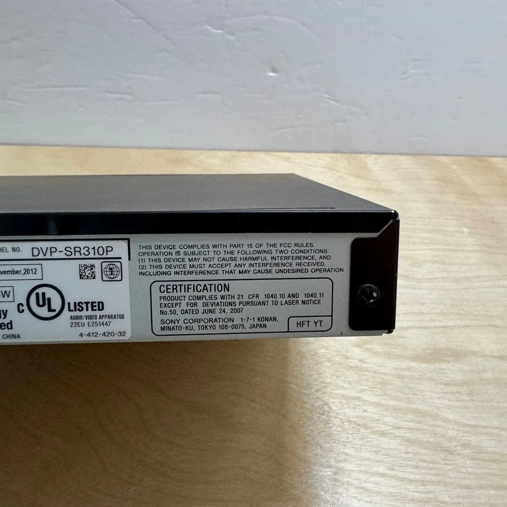 Sony dvp sr310p